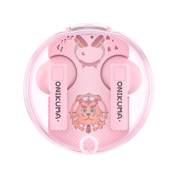 ONIKUMA T301 Transparent Cartoon Wireless Bluetooth Earphone(Pink)