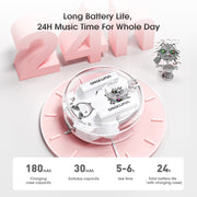 ONIKUMA T301 Transparent Cartoon Wireless Bluetooth Earphone(White)