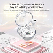ONIKUMA T301 Transparent Cartoon Wireless Bluetooth Earphone(White)