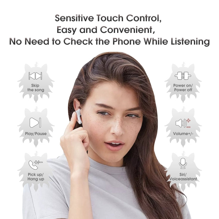 ONIKUMA T301 Transparent Cartoon Wireless Bluetooth Earphone(White)