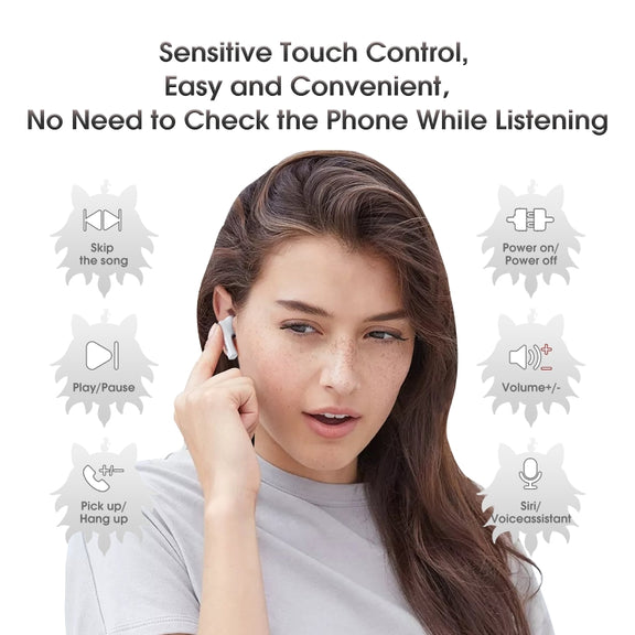 ONIKUMA T301 Transparent Cartoon Wireless Bluetooth Earphone(White)