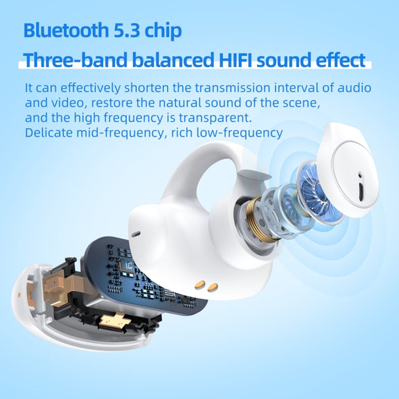 ONIKUMA T306 Ear-mounted Wireless Bluetooth Earphone(White)