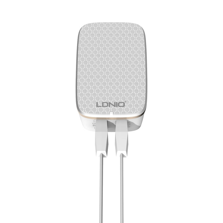 LDNIO A2204 2 in 1 12W Dual USB Interface Travel Charger Mobile Phone Charger with Micro USB Data Cable, EU Plug