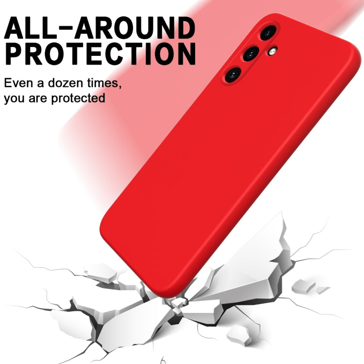 For Samsung Galaxy A35 5G Solid Color Liquid Silicone Dropproof Full Coverage Phone Case(Red)