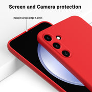 For Samsung Galaxy A35 5G Solid Color Liquid Silicone Dropproof Full Coverage Phone Case(Red)