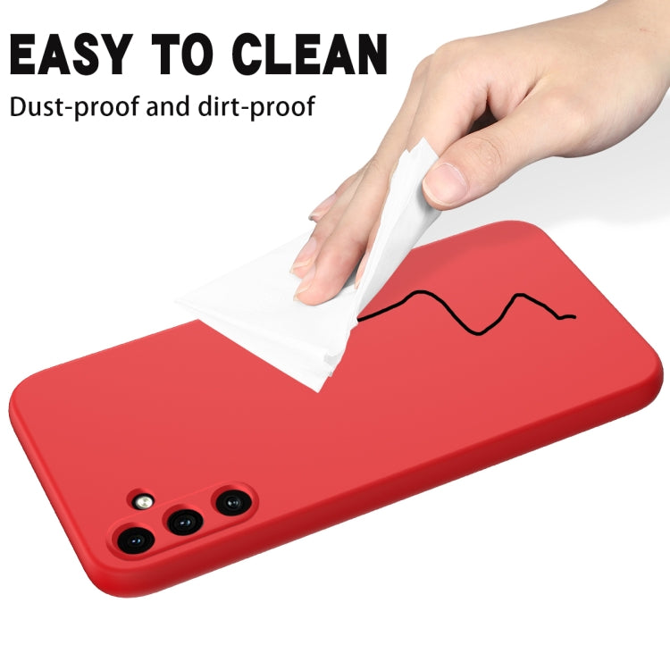 For Samsung Galaxy A35 5G Solid Color Liquid Silicone Dropproof Full Coverage Phone Case(Red)