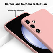 For Samsung Galaxy A35 5G Solid Color Liquid Silicone Dropproof Full Coverage Phone Case(Pink)