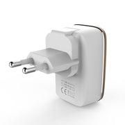 LDNIO A2204 2 in 1 12W Dual USB Interface Travel Charger Mobile Phone Charger with Type-C / USB-C Data Cable, EU Plug