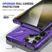 For Samsung Galaxy S23 5G MagSafe Magnetic Shockproof Phone Case with Ring Holder(Purple)