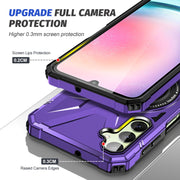 For Samsung Galaxy A14 4G/5G MagSafe Magnetic Shockproof Phone Case with Ring Holder(Purple)