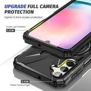 For Samsung Galaxy A24 5G MagSafe Magnetic Shockproof Phone Case with Ring Holder(Black)