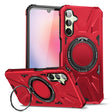 For Samsung Galaxy A24 5G MagSafe Magnetic Shockproof Phone Case with Ring Holder(Red) - Galaxy Phone Cases by PMC TechLife | Online Shopping South Africa | PMC TechLife | Buy Now Pay Later Mobicred