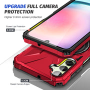 For Samsung Galaxy A24 5G MagSafe Magnetic Shockproof Phone Case with Ring Holder(Red)