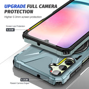 For Samsung Galaxy A24 5G MagSafe Magnetic Shockproof Phone Case with Ring Holder(Green)