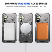 For Samsung Galaxy A54 5G MagSafe Magnetic Shockproof Phone Case with Ring Holder(Dark Grey)