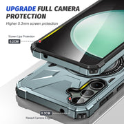 For Samsung Galaxy A15 MagSafe Magnetic Shockproof Phone Case with Ring Holder(Green)