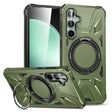 For Samsung Galaxy A15 MagSafe Magnetic Shockproof Phone Case with Ring Holder(Dark Green) - Galaxy Phone Cases by PMC TechLife | Online Shopping South Africa | PMC TechLife