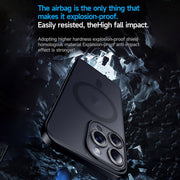 For iPhone 15 SULADA Magsafe Magnetic Matte PC + TPU Phone Case(Titanium Black)