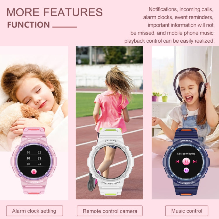 HT19 1.2 inch Round Screen IP68 Children Smart Watch, Support Sleep Monitoring(Pink)