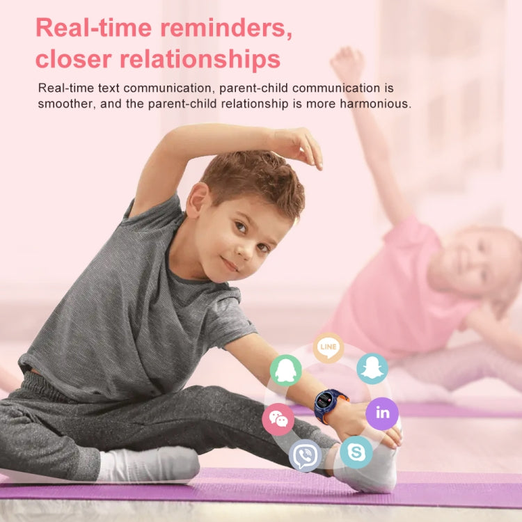 HT19 1.2 inch Round Screen IP68 Children Smart Watch, Support Sleep Monitoring(Blue)