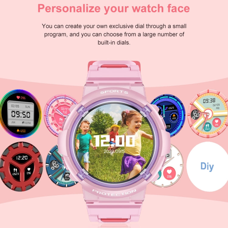 HT19 1.2 inch Round Screen IP68 Children Smart Watch, Support Sleep Monitoring(Pink)