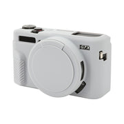For Canon PowerShot G7 X Mark II / G7X2 Soft Silicone Protective Case with Lens Cover(Grey)