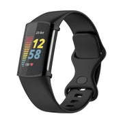 For Fitbit Charge 6 / 5 Full Coverage TPU Electroplated Watch Protective Case(Black)