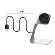 For Venu3 / Venu3S / Vivoactive 5 Portable Metal Charger Holder with Data Function, Right Interface(Silver)