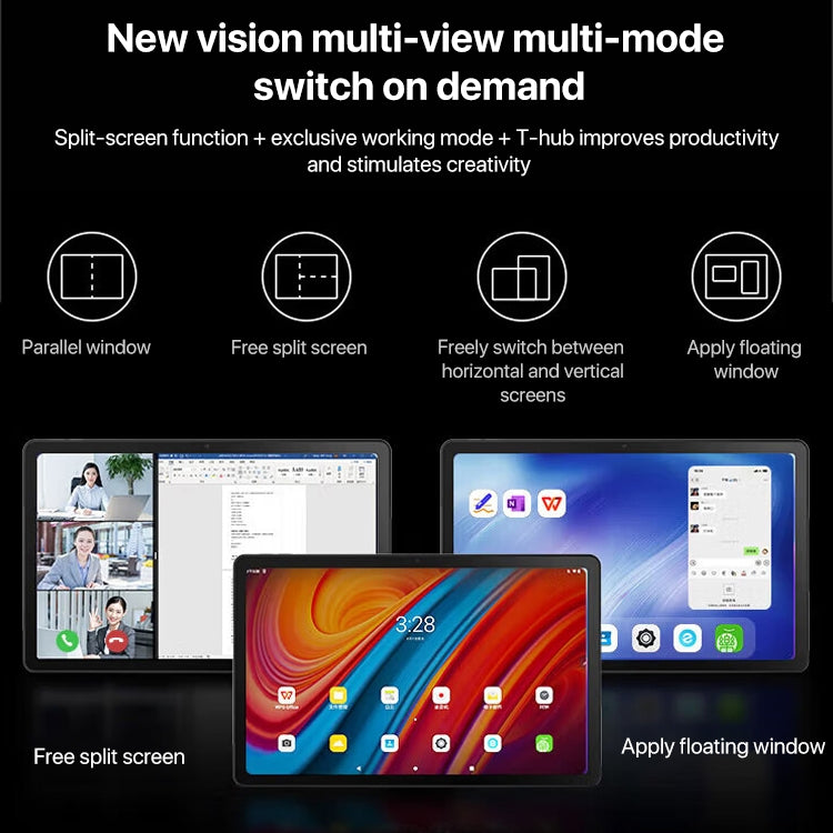 Lenovo K10 Pro 10.6 inch 4G LTE Tablet, 6GB+128GB, Android 12, Qualcomm 6225 Octa Core, Support Face Identification(Grey)