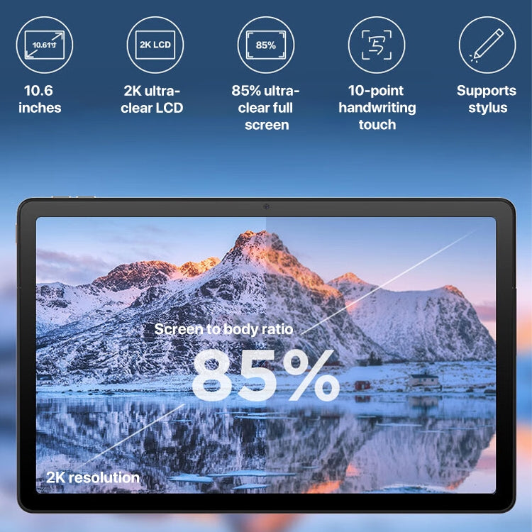 Lenovo K10 Pro 10.6 inch 4G LTE Tablet, 6GB+128GB, Android 12, Qualcomm 6225 Octa Core, Support Face Identification(Grey)