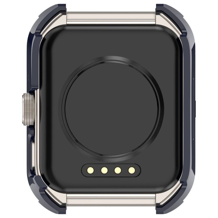 For OPPO Watch 4 Pro PC + Tempered Film Integrated Watch Protective Case(Ink Blue)