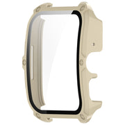 For OPPO Watch 4 Pro PC + Tempered Film Integrated Watch Protective Case(Ivory White)