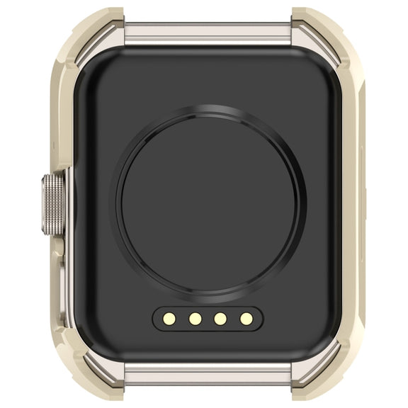For OPPO Watch 4 Pro PC + Tempered Film Integrated Watch Protective Case(Ivory White)