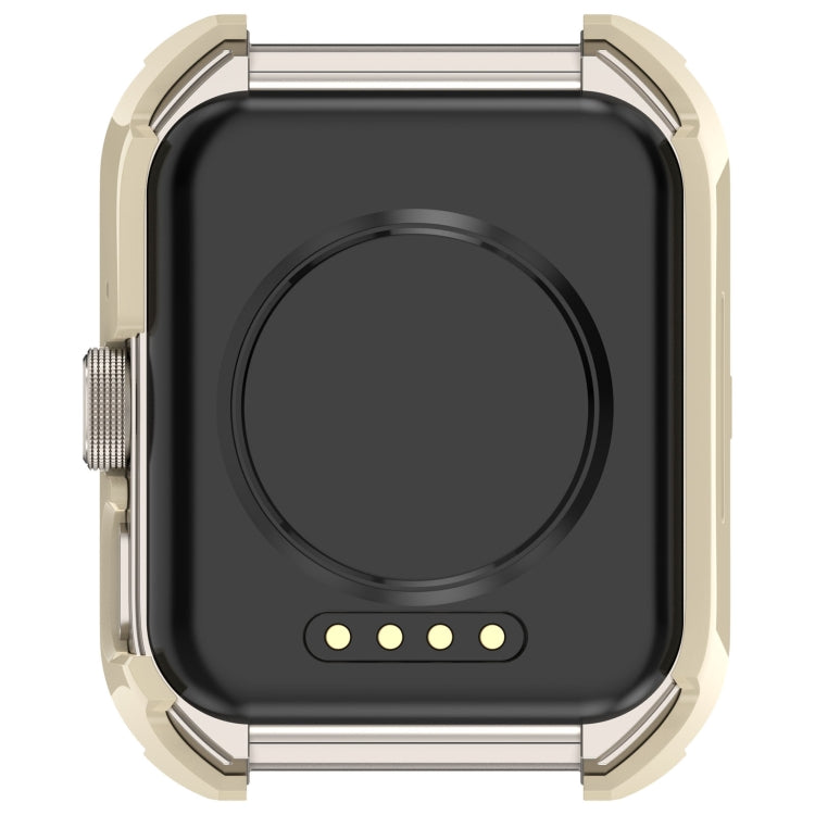 For OPPO Watch 4 Pro PC + Tempered Film Integrated Watch Protective Case(Ivory White)