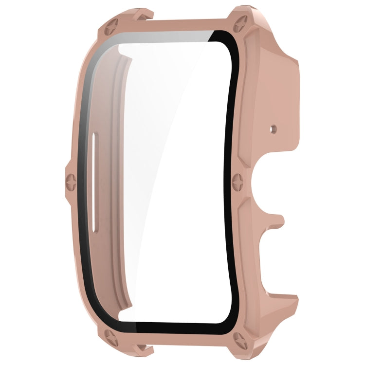 For OPPO Watch 4 Pro PC + Tempered Film Integrated Watch Protective Case(Pink)