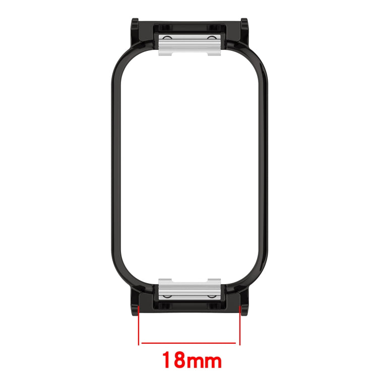 For Xiaomi Smart Band 8 Active / Redmi Band 2 Metal Frame Watch Protective Case(Silver)