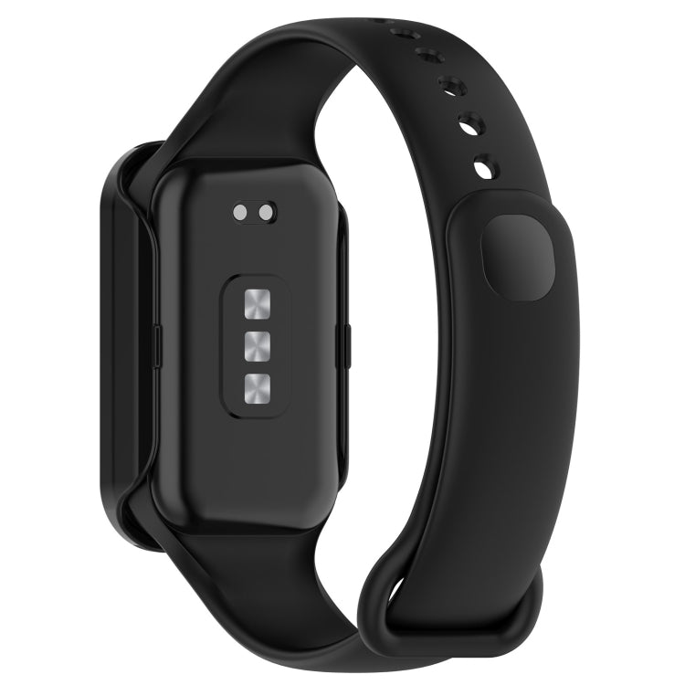 For Xiaomi Smart Band 8 Active / Redmi Band 2 PC + Tempered Film Integrated Watch Protective Case(Black)