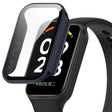 For Xiaomi Smart Band 8 Active / Redmi Band 2 PC + Tempered Film Integrated Watch Protective Case(Ink Blue) - Watch Cases by PMC TechLife | Online Shopping South Africa | PMC TechLife