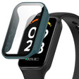 For Xiaomi Smart Band 8 Active / Redmi Band 2 PC + Tempered Film Integrated Watch Protective Case(Pine Green) - Watch Cases by PMC TechLife | Online Shopping South Africa | PMC TechLife
