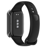 For Xiaomi Smart Band 8 Active / Redmi Band 2 PC + Tempered Film Integrated Watch Protective Case(Transparent White)