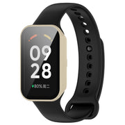 For Xiaomi Smart Band 8 Active / Redmi Band 2 PC + Tempered Film Integrated Watch Protective Case(Ivory White)