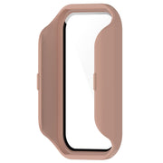 For Xiaomi Smart Band 8 Active / Redmi Band 2 PC + Tempered Film Integrated Watch Protective Case(Pink)