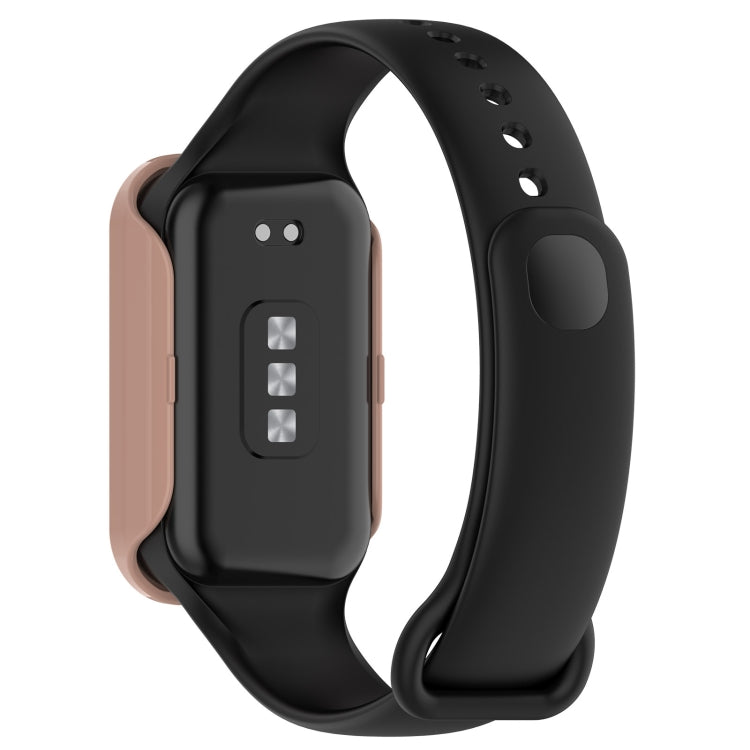 For Xiaomi Smart Band 8 Active / Redmi Band 2 PC + Tempered Film Integrated Watch Protective Case(Pink)