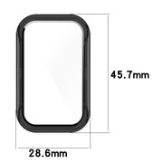 For Xiaomi Smart Band 8 Active / Redmi Band 2 PC + Tempered Film Integrated Watch Protective Case(Pine Green)