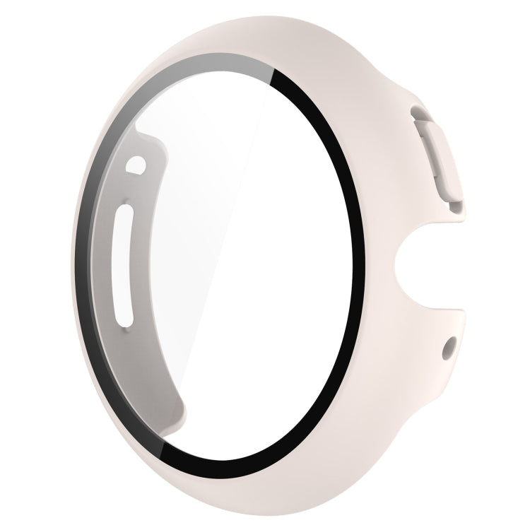 For Google Pixel Watch 2 PC + Tempered Film Integrated Watch Protective Case(White)
