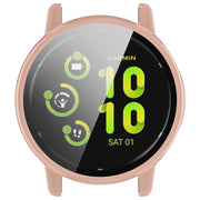 For Garmin vivoactive 5 / Active 5 PC + Tempered Film Integrated Watch Protective Case(Pink)