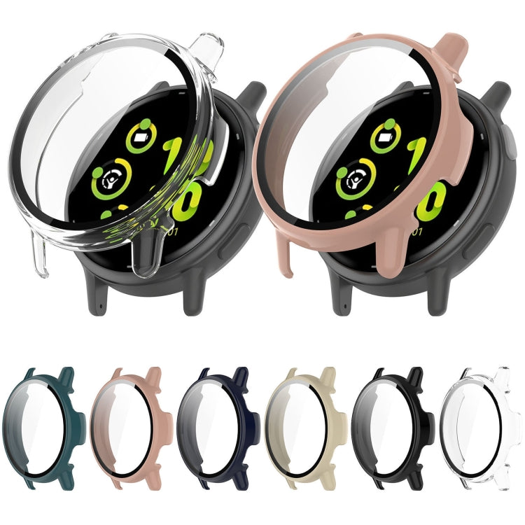 For Garmin vivoactive 5 / Active 5 PC + Tempered Film Integrated Watch Protective Case(Transparent)