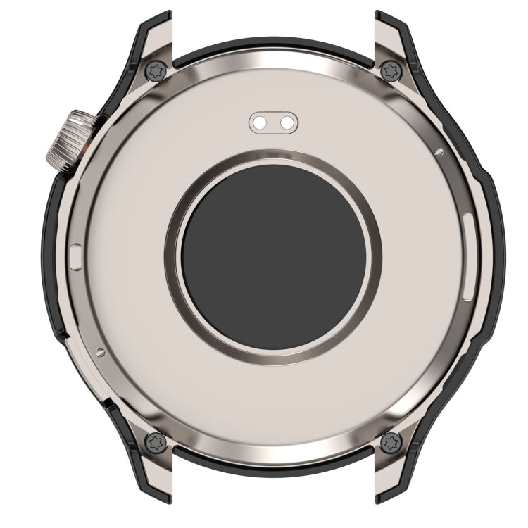 For Amazfit Balance A2286 PC + Tempered Film Integrated Watch Protective Case(Black)