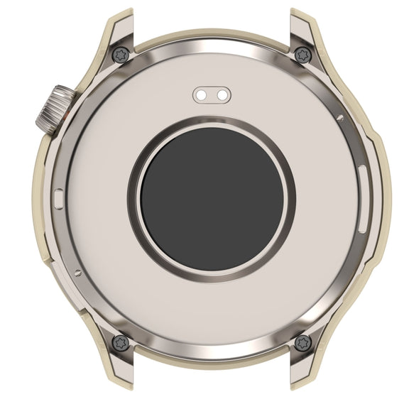 For Amazfit Balance A2286 PC + Tempered Film Integrated Watch Protective Case(Ivory White)