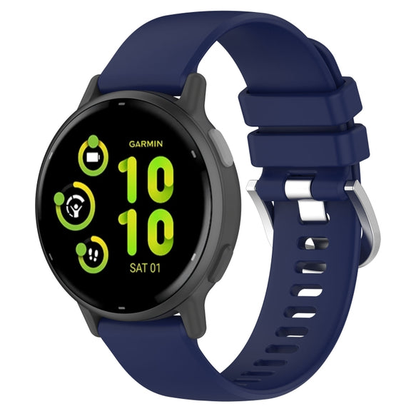 For Garmin vivoactive 5 / Active 5 20mm Silicone Watch Band(Dark Blue)